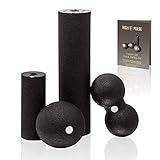 High Pulse® Faszien Set inkl. 2X Mini Faszienrolle, 1x Faszienball, 1x Duoball und Übungsposter – Kombi-Set für eine gezielte, tiefenwirksame Massage von Faszien und die Regeneration der Muskeln | L