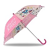 Hello Kitty Regenschirm für Kinder, klassisch, mit Griff 4572, Rosa, Taglia Unica,
