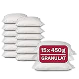 15 x 450 g Universal Luftentfeuchter Nachfüllpack, Entfeuchter Granulat in Vliesbeuteln, geeignet für gängige R