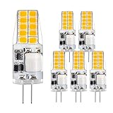 G4 LED Birne 4W entspricht 40W Halogenbirne ，Warmweiß 3000K 360° Abstrahlwinkel AC/DC 12V G4 Dual-Pin LED Lampe ，Nicht dimmbar ，6er Pack Glühb
