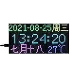 RGB Full-Color Multi-Features Digital Clock for Raspberry Pi Pico Series, 64×32 RGB Matrix, Open Source, Programable, Expansion Supp