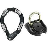 Abus Granit CityChain X-Plus 1060/170, Schloss-Ketten-Kombi, 2012 & ABUS Befestigungsanker WBA 100, Schwarz, 160/165 mm, 27161