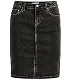 Van Der Rich ® - kniehoher Jeans Rock - Damen (Schwarz,46)