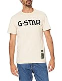 G-STAR RAW Mens G-Star Round Neck T-Shirt, Beige/Khaki (Bisque 336-205), XXL