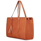 ECOSUSI Laptoptasche 15,6 Zoll Aktentasche Damen Groß Handtasche Business Arbeitstasche Shopper mit 3 Fächern für Büro S