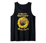 Best Boxer Dog Mom Ever Sonnenblume, lustige Pfotenabdrücke Tank Top