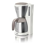 Philips HD7546/00 Gaia Filter-Kaffeemaschine mit Thermo-Kanne, weiß/beige/