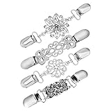 BESTOYARD Pullover Clips Vintage Pullover Kette Kreative Silber Strickjacke Clip für Kleid Kleidung 4p