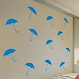 whmyz Wandaufkleber kleine Regenschirme Schlafzimmer Wohnzimmer Kinderzimmer Hintergrund Wanddekoration Wandaufkleber kleine frische Aufkleber-29 * 20_b