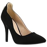 Spitze Damen Pumps Brautschuhe Hochzeitsschuhe High Heels Stilettos Party Hochzeit Schuhe 116886 Schwarz Velours Gold 36 F