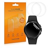 kwmobile 3X Transparente Displayschutzfolie kompatibel mit Samsung Galaxy Watch 4 Classic (46mm) - Schutzfolie für Fitness Tracker Display