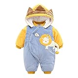 LROSEY Baby Kapuzen Strampler Overall wärmer Baumwolle Schneeanzug Mädchen Jungen Overall Winter Gestrickte O