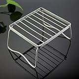 LAMF Grillrost Edelstahl Brenner Ständer Herd Unterstützung Camping Topf Halterung Ofen Halter Gaskohle Camping BBQ Rack für Backpacking, Grillen, Wandern, Picknicks, Ang
