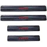 YPQQG 4Pcs Auto Kohlefaser Einstiegsleisten Kick Plates, für FIAT TIPO Türschweller Anti Scuff Schutzstreifen Dekoratives Trittplatten Car Styling Zubehör(Red)