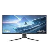 Dell AW3821DW, 38 Zoll, Gaming Monitor, curved, 4K UHD 3840 x 2160, 144Hz, 1ms, IPS entspiegelt, 21:9, NVIDIA G-SYNC, höhenverstellbar/neigbar, VESA, HDMI, DP, Audio, Headphone, USB, Lunar Lig