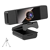 CIKO Webcam, HD-Webcam mit Mikrofon, Computer-Webkamera für PC, MAC, Laptop, Plug-and-Play-USB-Webcam mit Sichtschutzabdeckung fü