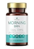 SOLVISAN MORNING BRN mit Koffein und Stoffwechsel Formel aus Guarana, Grapefruit, Apfelessig und Grüner Tee - 60 Kap