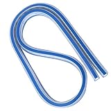 Nähen, flexibles doppelseitiges professionelles Kurvenlineal zum Zeichnen von Maßbandwerkzeug Schneiderkunststoff mit 10 Stück Schneiderkreide zum Zeichnen von freien Kurven(Schlangenlineal 60cm)