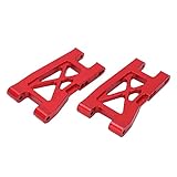 RC Vorne Hinten Querlenker, Verschleißfestes Aluminium Vorne Hinten Querlenker Ersatz 2 Sätze Metall für 1/18 RC Monster Trunk(rot)