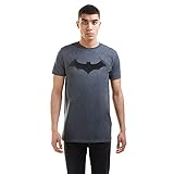 DC Comics Herren Batman-Bat Logo T-Shirt, Grau (Dark Heather Dkh), M