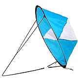 sevenjuly Kayak Sail Kit Faltbare Bewegliche Downwind Von Wind-Segel Easy Setup Brett Zubehör Für Boote Kajak Kanu Blau Kajak Werkzeug