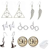 PPX Ohrstecker 6er Set - Heiligtümer des Todes/Goldener Schnatz/Plattform 9 3/4 Mehrere Stile Schmuck mit Box von PPX