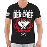 Männer und Herren T-Shirt Hier grillt der Chef persönlich Größe S - 5XL