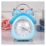 Wecker Kreativer Wecker, großer Klingelton, Metallkinder spezielle personalisierte leuchtende stumme Nachts-Eulen-Wecker wecker digital (Color : R, Size : 3 inch)