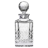 Royal Scot Crystal Mayfair Dekantierer, quadratisch, Sterling-Silb