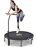 CAMBIVO Trampolin Indoor, Fitness Trampolin 127cm, faltbar Trampolin Rebounder mit höhenverstellbarem Schaumstoffgriff Zuhause, Maxbelastung bis 150kg