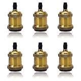 6x GreenSun LED Lighting Vintage Edison Lampenfassung E27 Fassung Deckenfassung Lampensockel Lampenfuß Retro Hängelampe Halter Pendelleuchte Adapter DIY Lampenzubehör, Antique B