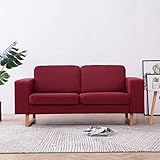 Nicoone Stoffsofa 2-Sitzer Sofa Polstersofa Loungesofa Sitzmöbel Couch mit Kissen Stoff W