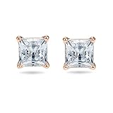 Swarovski Attract Ohrringe, Weiße und Rosé Vergoldete Ohrstecker mit Funkelndem Swarovsk