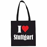 Reifen-Markt Tasche I Love Stuttgart Größe 38x42 Farbe Schwarz Druck W