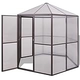 MOONAIRY Gewächshaus, Anzucht Gewächshaus, Gewächshäuser & Ausrüstung Zur Anzucht, Mini Gewächshaus, Treibhaus, Tomatenhaus, Gartengewächshäuser, Winterfest, Aluminium 240×211×232