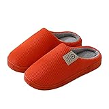 Unisex Paare Hausschuhe Damen Herren Plüsch Pantoffeln Warm Winter rutschfeste Katzen Hausschuhe Weich Bequeme Memory Foam House Slippers Leicht Indoor Winterschuhe F