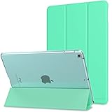MoKo Hülle Kompatibel für iPad 9.7 2017/2018, 5./6. Generation - PU Leder Tasche Schutzhülle Schale Smart Case mit Transluzent Rücken Deckel Auto Schlaf/Wach Stanfunktion, Mint Grü