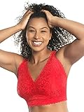 PARFAIT Adriana Damen BH Curvy und Full Bust Stützender Bügelloser Spitzen-BH P5482, Racing Red, 95G