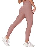 SLIMBELLE Scrunch Butt Leggings Damen Booty Lifting Tik Tok Leggings Push Up Po Sporthose Hohe Taille Sexy Anti Cellulite Yogahose Butt Lift Fitnesshose Sport Tights Yoga Pants/L - R