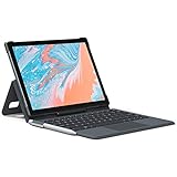 Tablet 10.1 Zoll Android 10, VASTKING K10 Pro, Tablet mit Tastatur und Stift, 4 GB RAM, 64 GB ROM, 1080P FHD, Octa Core, 60 Hz, 13 MP+8MP Kamera, 5G WiFi, GPS (Silbergrau)