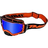 TWO-X ATOM Crossbrille orange - FURY verspiegelt blau MX Brille Nasenschutz Motocross Enduro Spiegelglas Motorradbrille Anti Scratch MX Schutzb