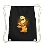 EBENBLATT Lustig Mac and Cheese Surfing Surfen Surfer Käse Surfbrett Welle Geschenk Geschenkidee - Baumwoll Gymsac -37cm-46cm-Schw