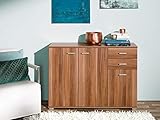 möbelando Sideboard Highboard Kommode Standschrank Mehrzweckschrank Anrichte Schrank Uwe Kernnussb