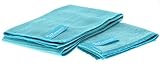 Jemako 2er Set | Trockentuch 45 x 60 cm | Profituch Plus S 35 x 40 cm | Nass- & Trocken-Set | inkl. Sinland feinmaschiges Wäschenetz (Türkis)