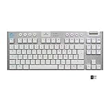 Logitech G915 LIGHTSPEED TKL Tenkeyless kabellose mechanische Gaming-Tastatur, Taktiler GL-Tasten-Switch, LIGHTSYNC RGB, Ultraschlankes Design, 40+ Stunden Akkulaufzeit, Deutsches QWERTZ-Layout - Weiß