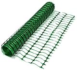 1 Rolle mit 1 m x 30 m Absperrzaun Kunststoff GRÜN, Bauzaun Sicherheitszaun Zaun Netz Gitter (1 Rolle 30 m, Grün)