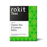 Rokit Teas | Bio Sencha Grüner & Zitronenmelisse Tee | 18 Bleichmittelfreie Teebeutel | Natürlich Koffeinfrei | Einfach zu verwenden | Kein Durcheinander | 6 Schachtel Pack