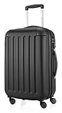 HAUPTSTADTKOFFER - SPREE - Handgepäck Hartschalen-Koffer Trolley Rollkoffer Reisekoffer, 4 Doppel-Rollen, 55 cm, 42 L, Schw