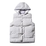 Orgrul Herren Winterjacke Jacke Winter Farbvarianten Warm Bomberjacke Steppjacke Wintermantel Kunstfell Daunenjacke Leichte Jacket Outdoor Gepolstert Puffer E6C (XXL, Grau)