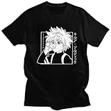 Paar Hunter x Hunter Killua Hisoka Gon T-Shirt für Damen Herren, Anime Sommer Harajuku Streetwear Premium Kurzarm Bluse mit rundem H